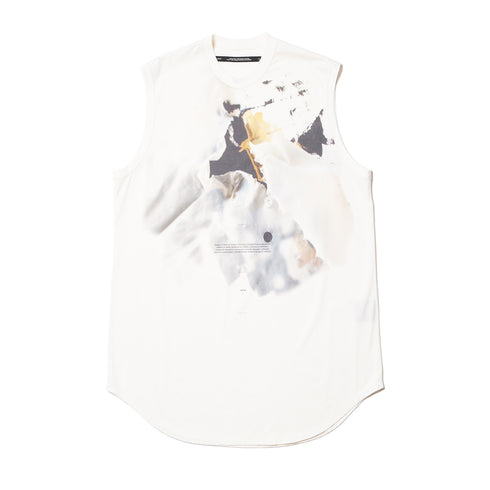 JULIUS 868CPM2 Off White / Stan Graphic Sleeve Less Tops